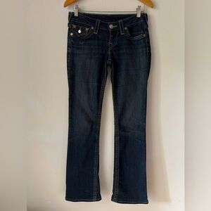 True Religion High Rise Boot Flap Pockets Jeans Made in USA size 25